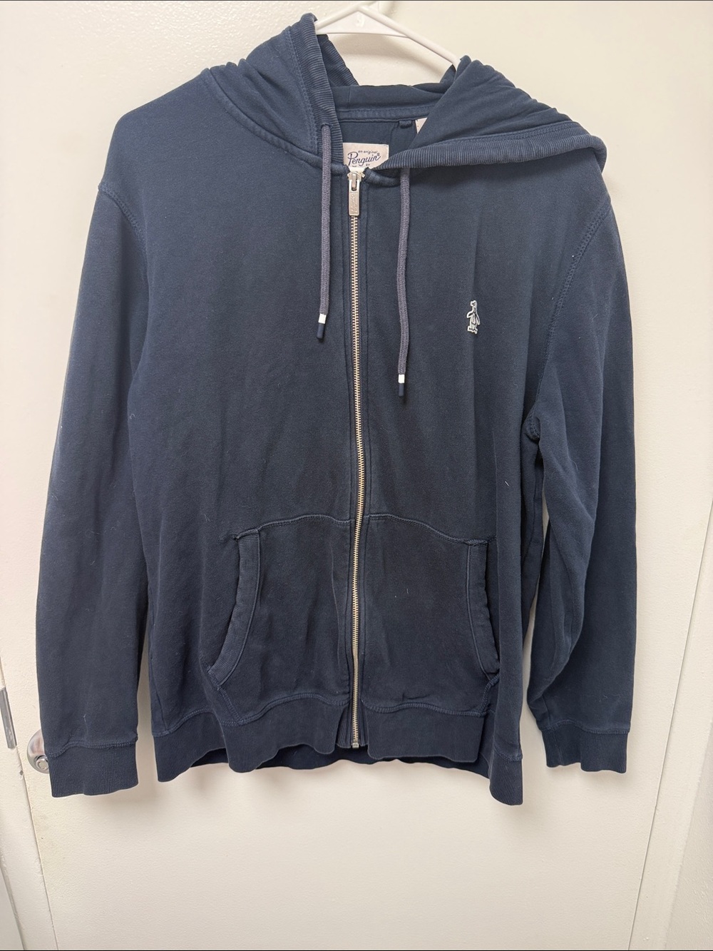 Original Penguin Navy Zip-Up Hoodie Sweater
